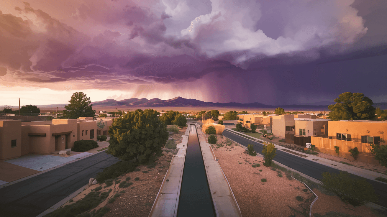 Albuquerque Monsoon Home Maintenance 2026: Flash Flood Zones, Flat Roof Drainage, Adobe Wicking, and Insurance Gaps Before August Hits